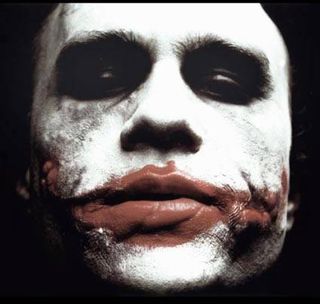 Heath Ledger looks downright frightening as The Joker in