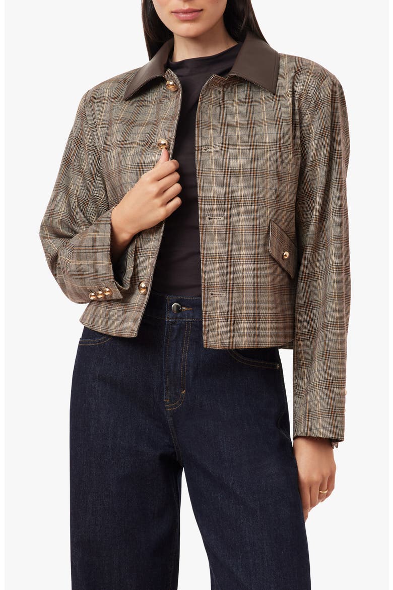 Houndstooth Check Swing Jacket