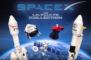 "SpaceX: The Ultimate Collection," by Matthew Nolan and Valerie Roche, includes Lego models of Falcon Heavy and Falcon 9 rockets.