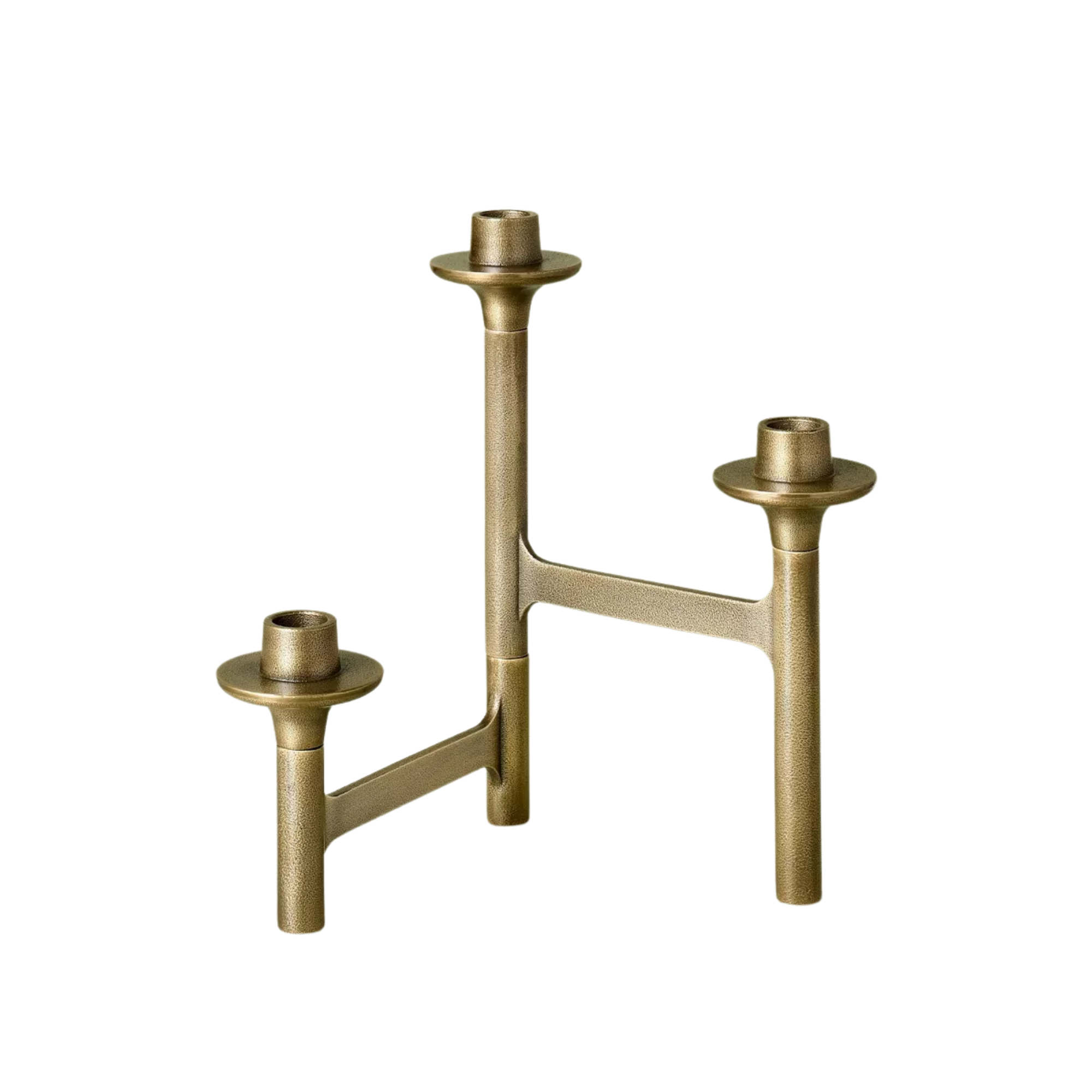 a candelabra style candle holder for three candles