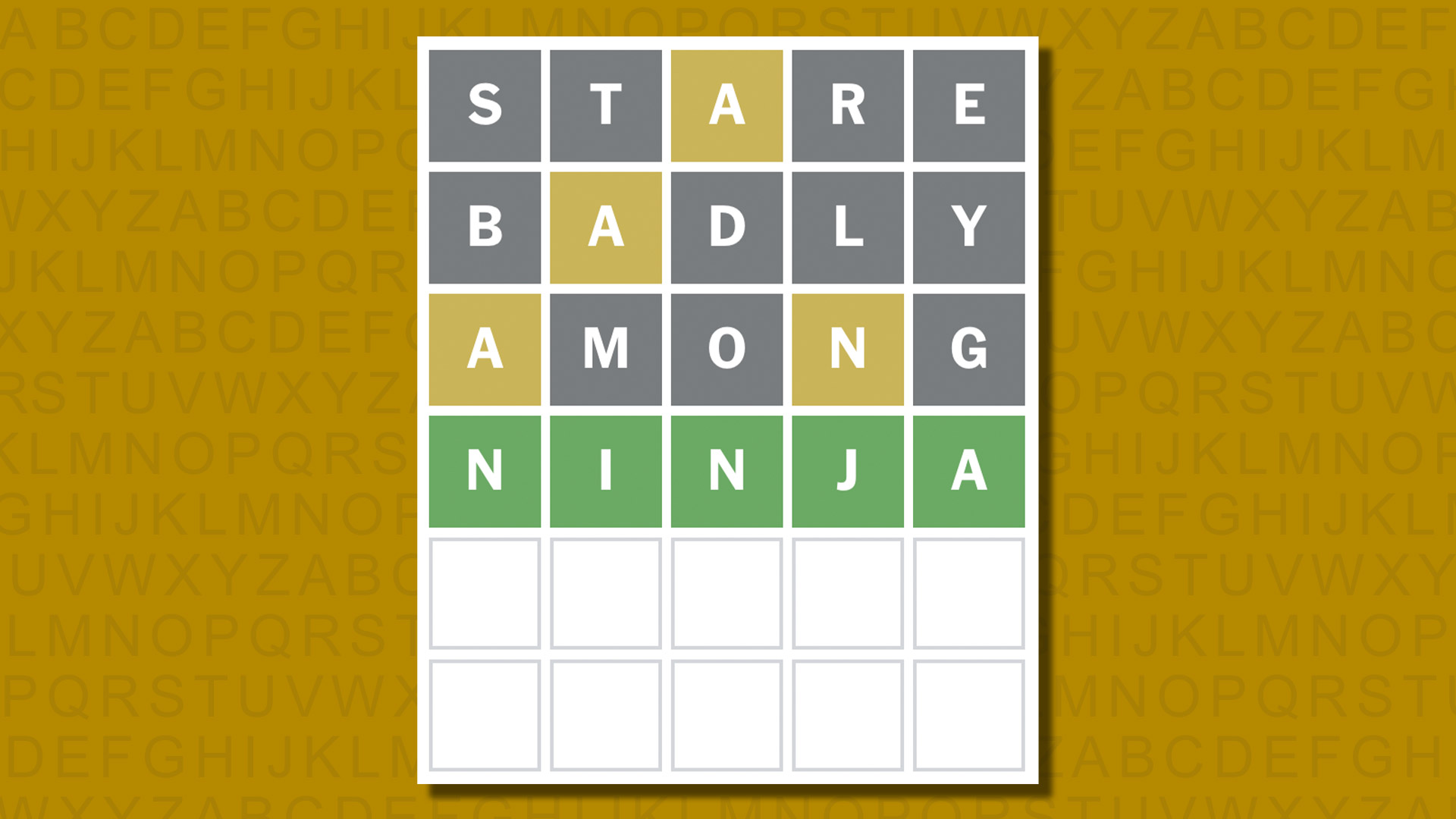 Ответ в формате Word для игры 872 на желтом фоне