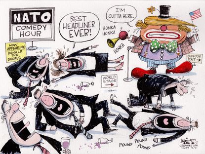 Political Cartoon World NATO Comedy Hour