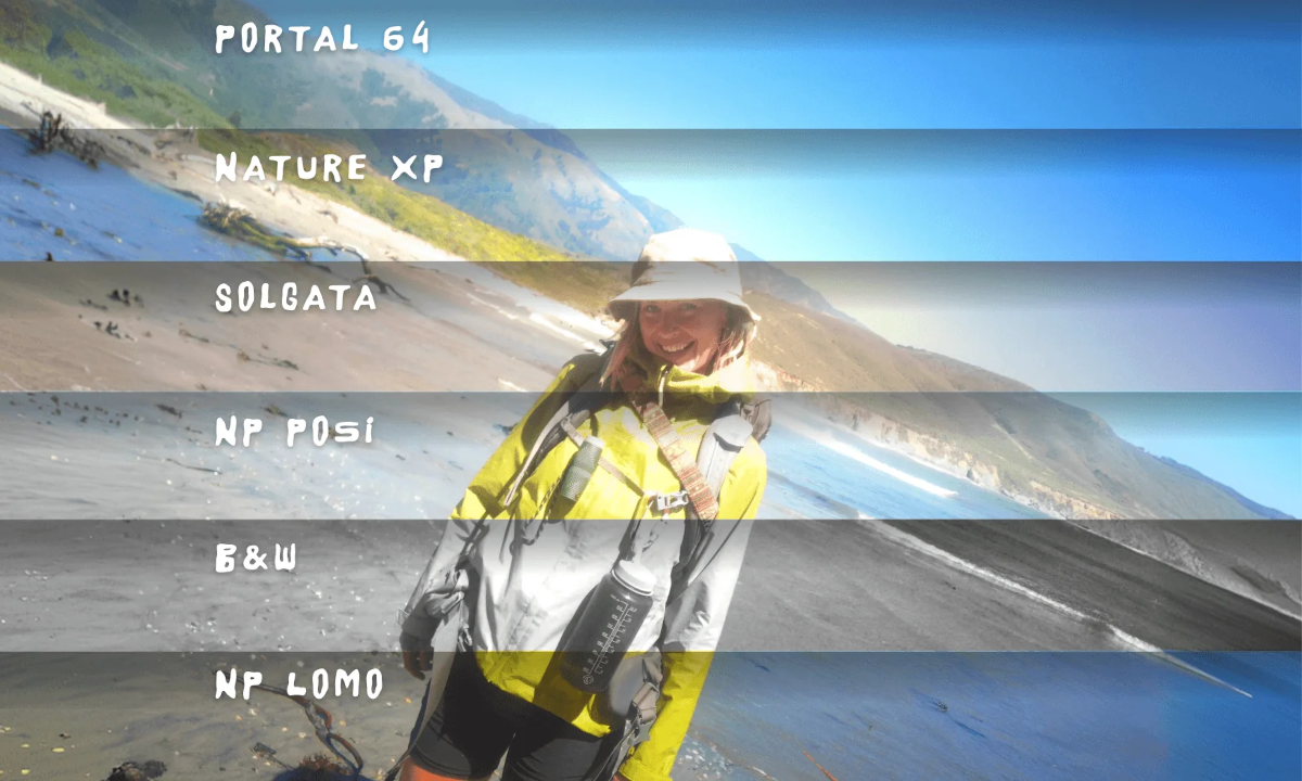 Composite sample image from the Portal AFN7 showing the different digital filters
