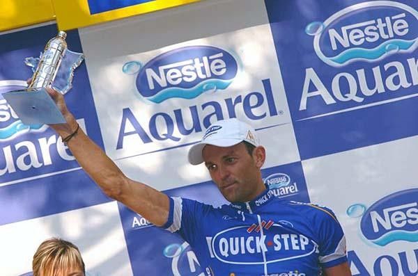 Vasseur with the winner's trophy