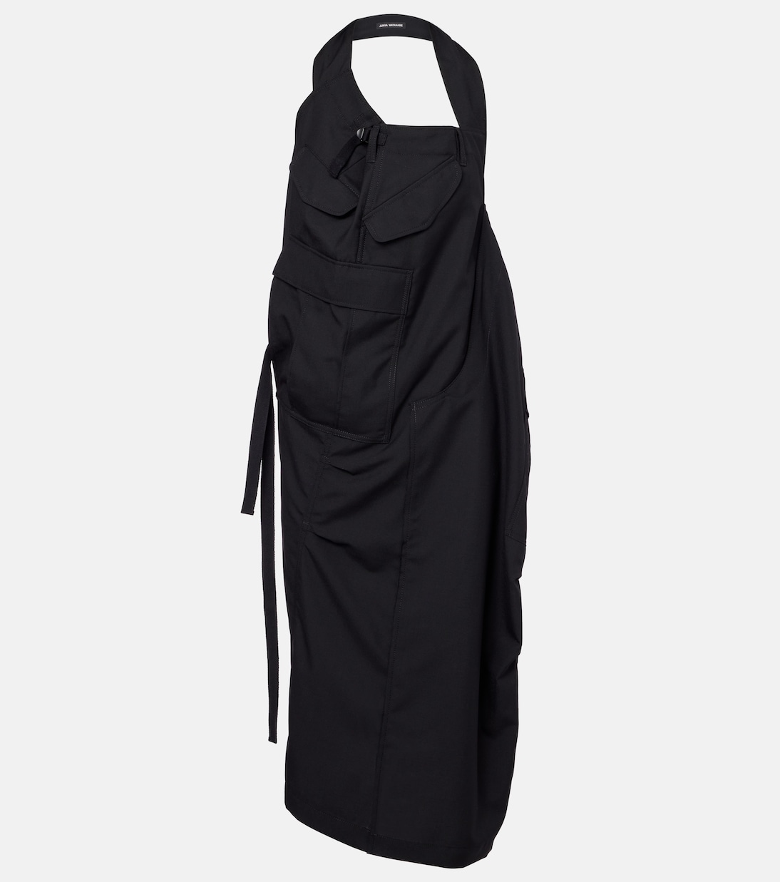 Halterneck Wool Midi Dress