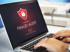 "Fraud Alert" on a computer screen
