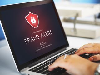 "Fraud Alert" on a computer screen
