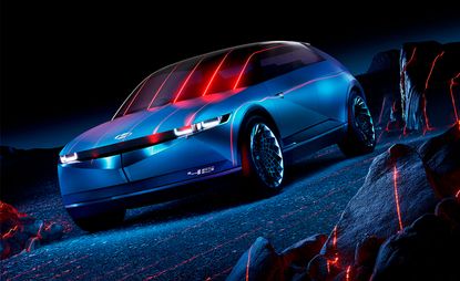 A design animation of a futuristic car
