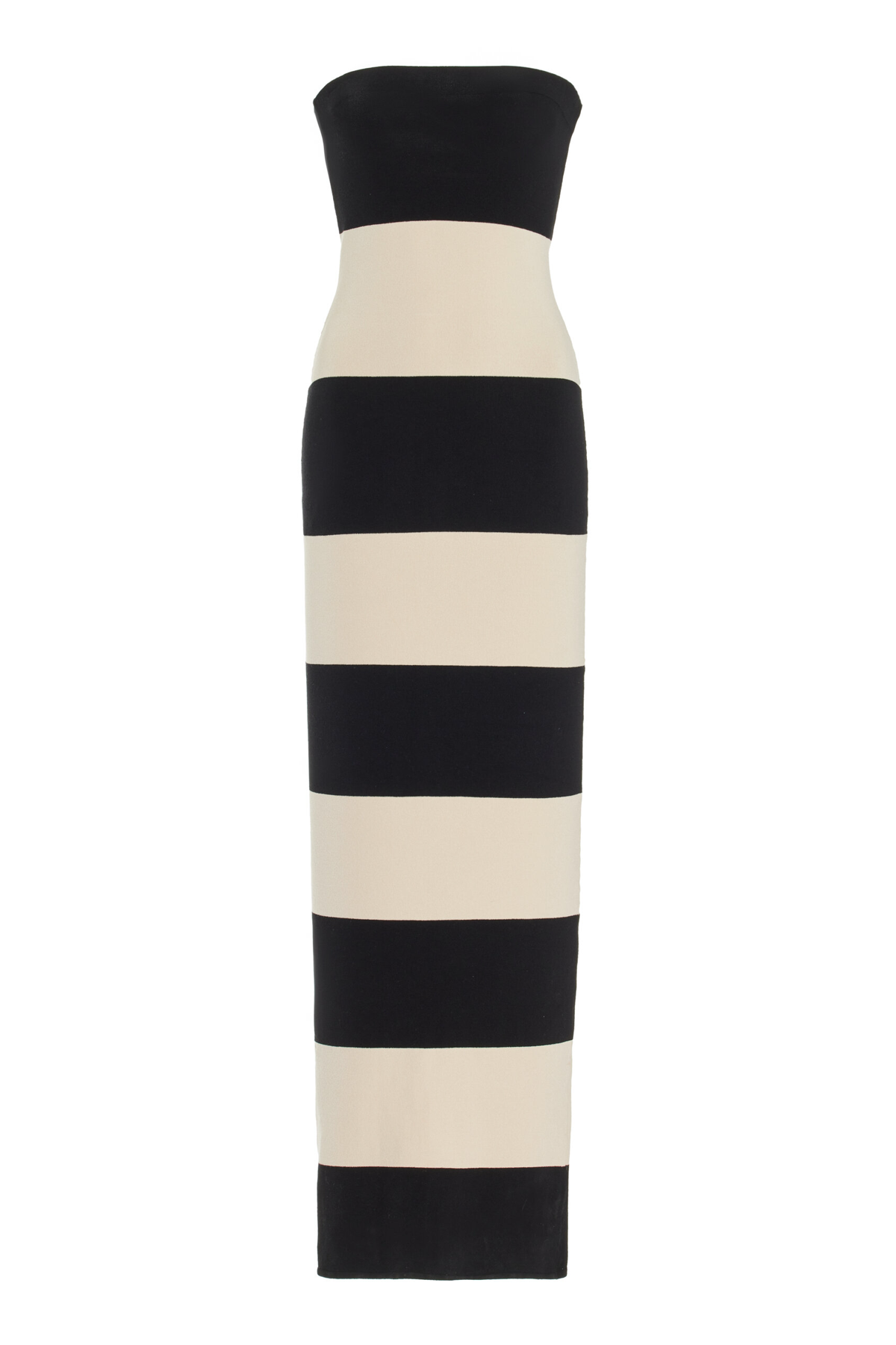 Exclusive Theo Striped Jersey Strapless Maxi Dress