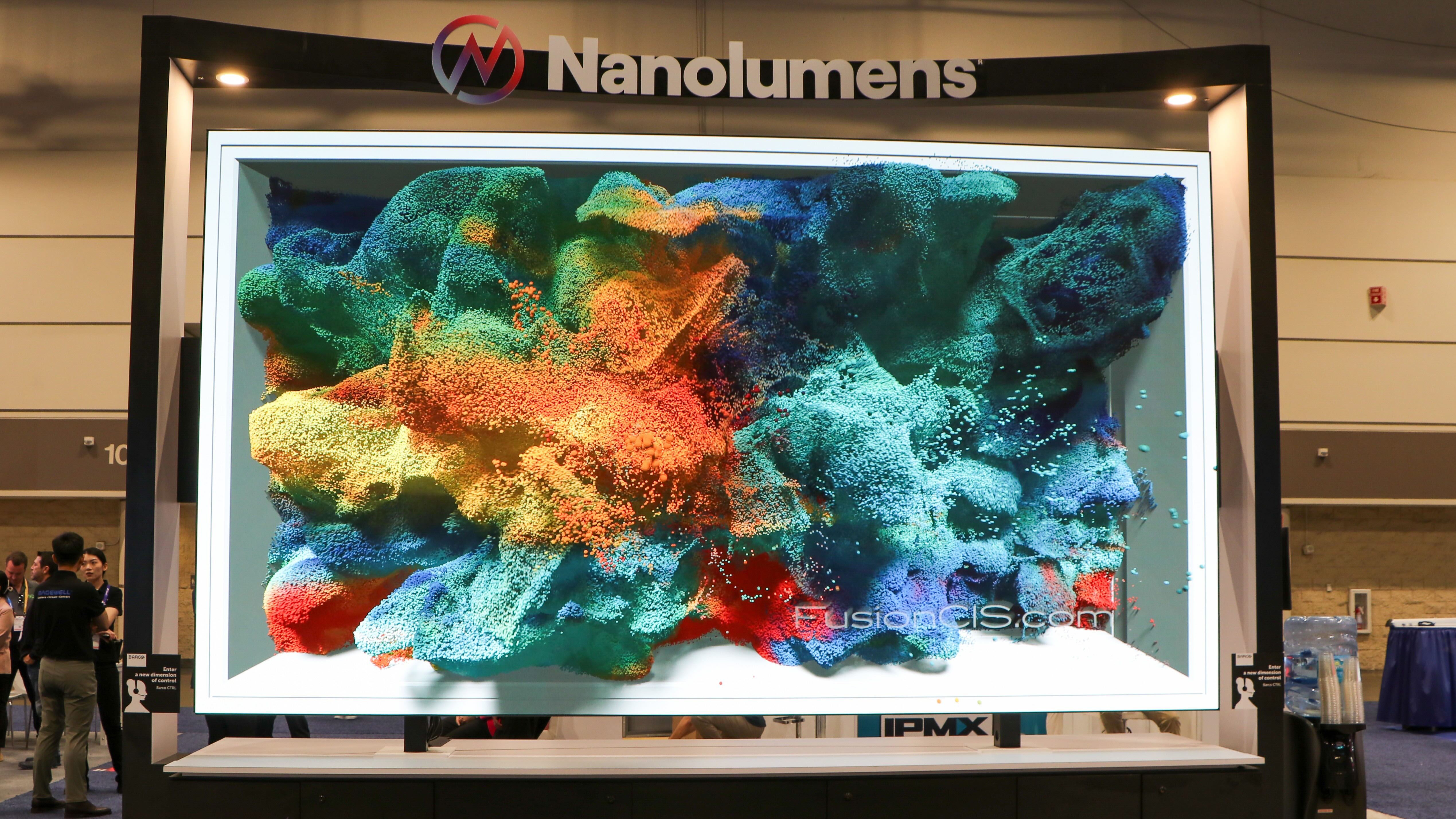 A Nanolumens display with vivid colored coral. 