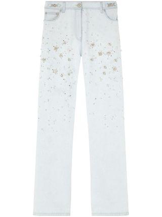 Embellished Straight-Leg Jeans