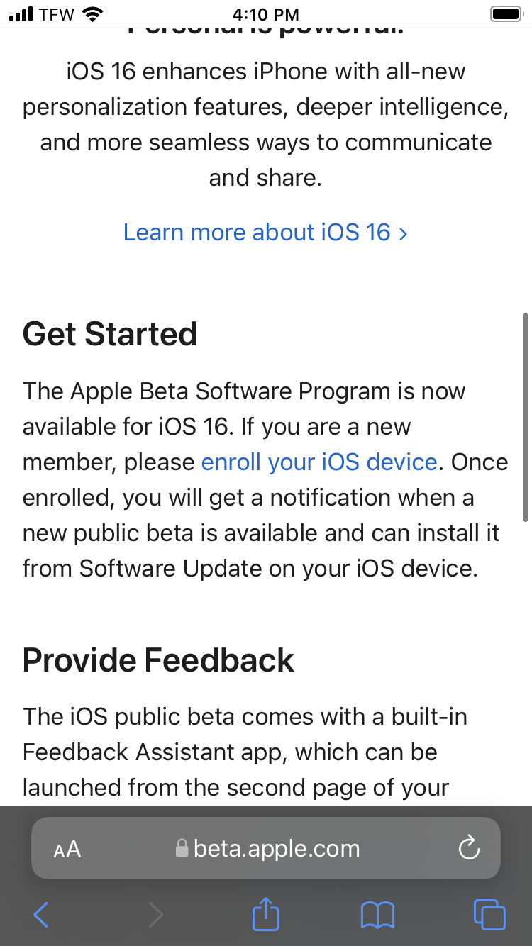 iOS 16 public beta how to