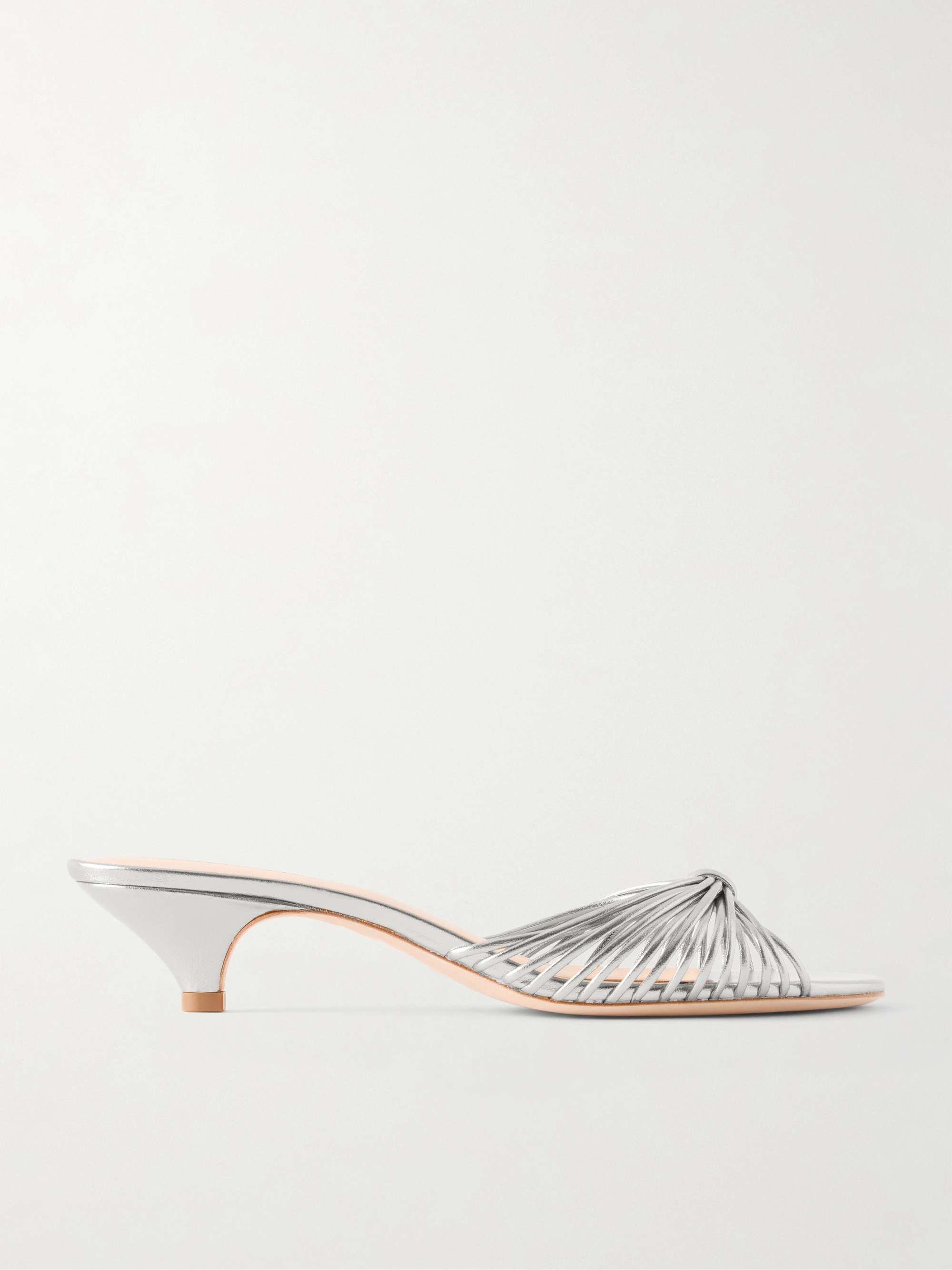 Dixie 40 Metallic-Leather Mules