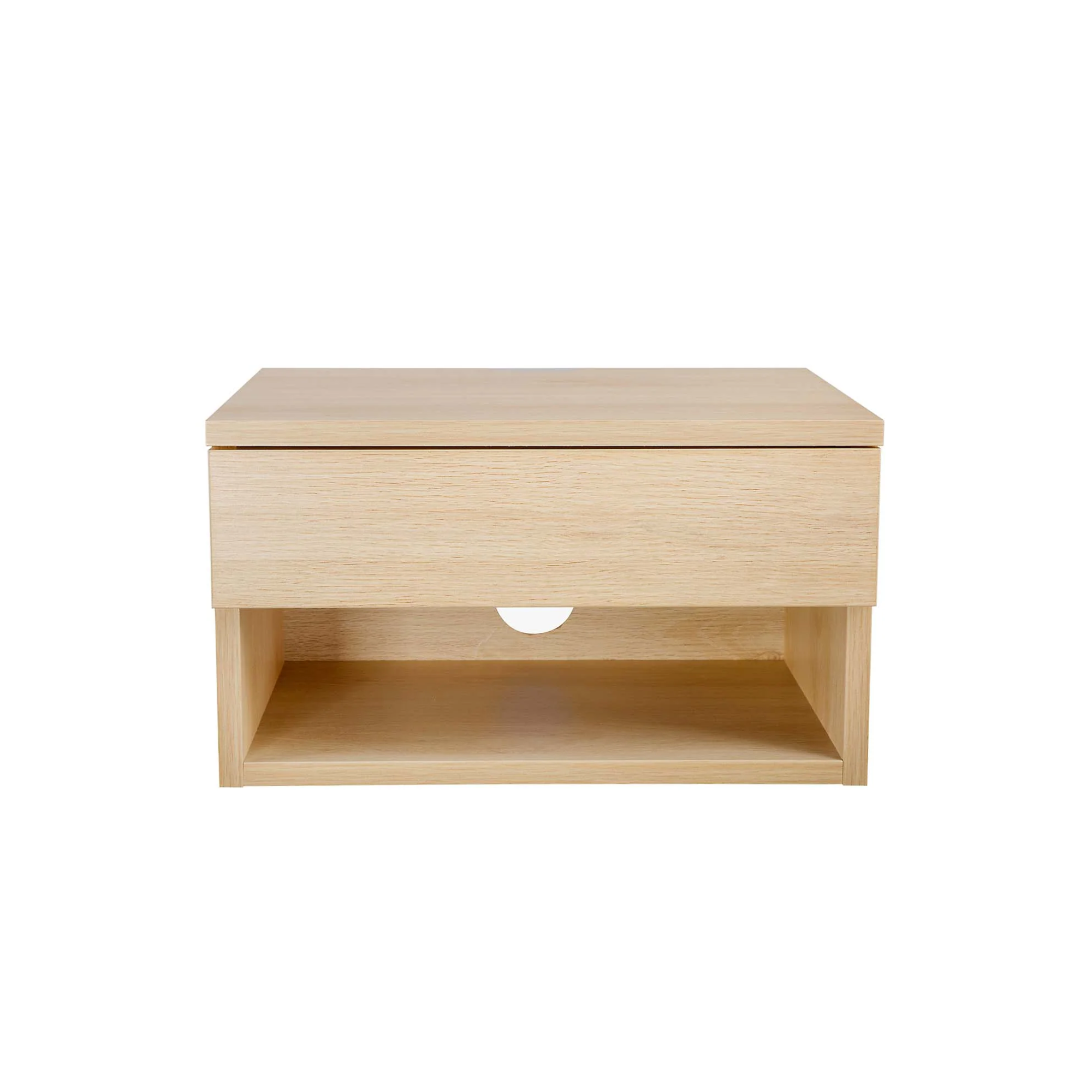 a floating bedside shelf
