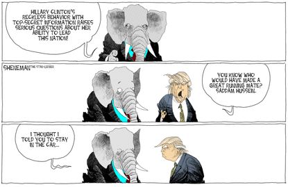 Political cartoon U.S. Trump/GOP running mate