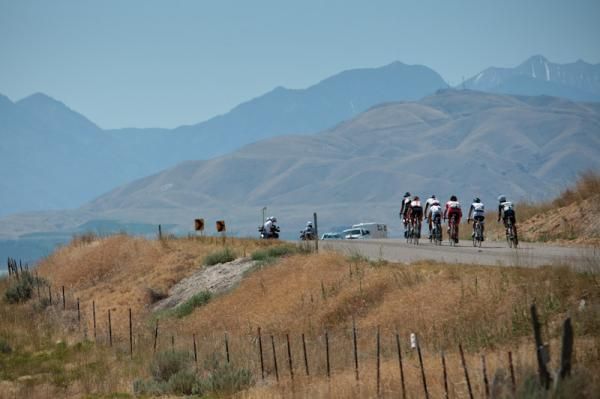 The break makes its way through the hilly countryside.
