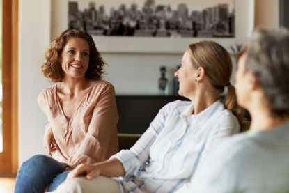 Group of midlife women talking 