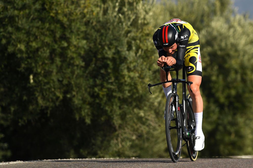 Tim Wellens (Lotto Soudal) in the leader's jersey at Ruta del Sol