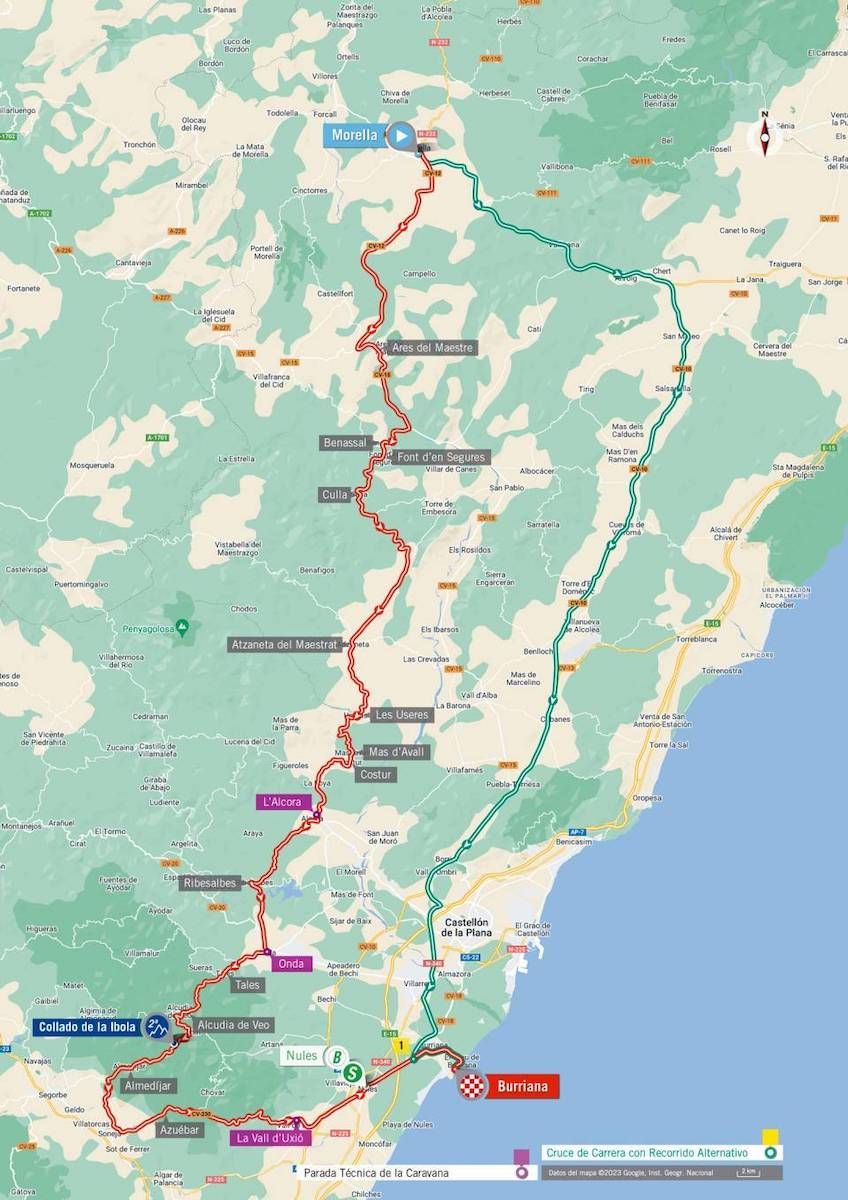 Route of stage 5 of la Vuelta a Espa&ntilde;a 2023