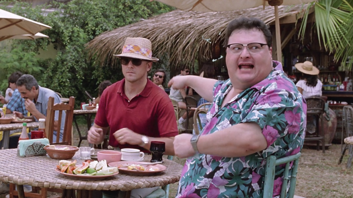 Dodgson and Nedry in Jurassic Park