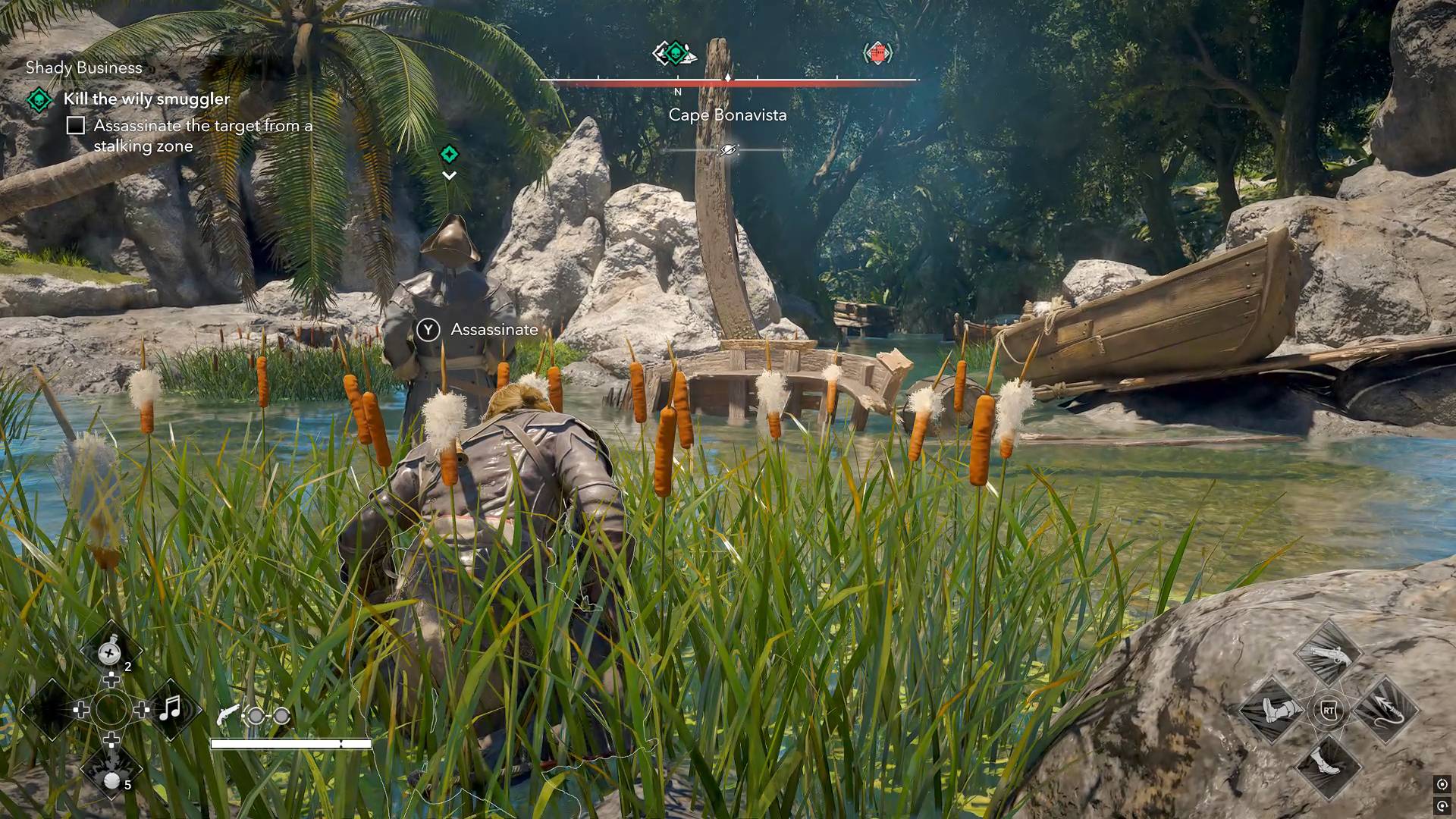 Edward in a black flag resynced stalking zone