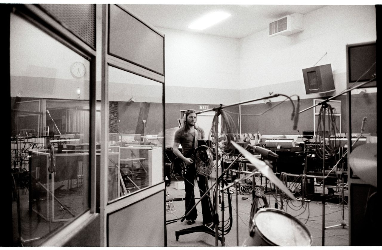 David Gilmour recording Wish You Were Here, 1975