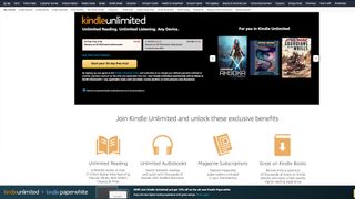 The Kindle Unlimited sign-up page