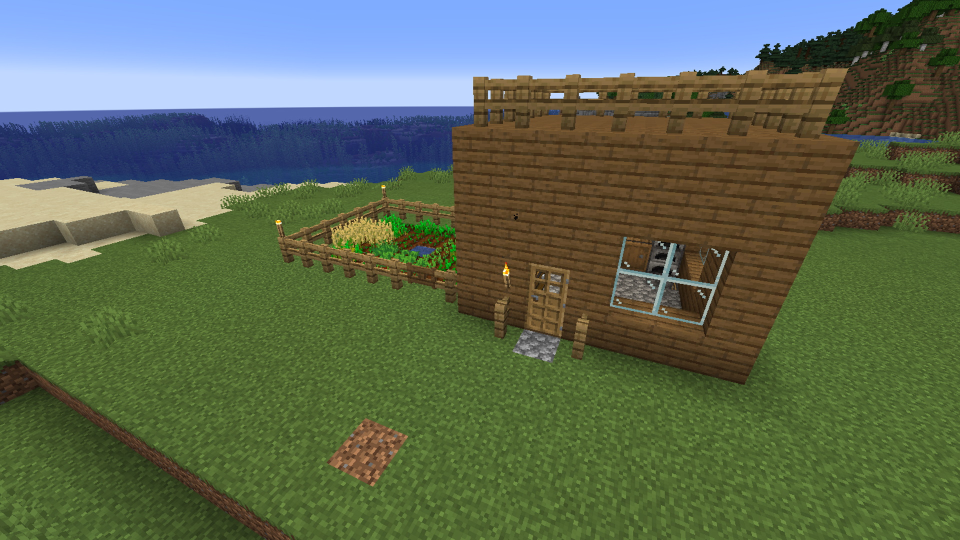 Minecraft house - a luxury Minecraft house with a garden