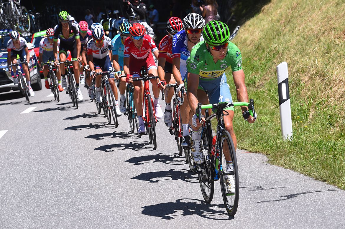 Peter Sagan (Tinkoff) leads the breakaway