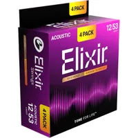 Elixir Nanoweb Acoustic 4-pack