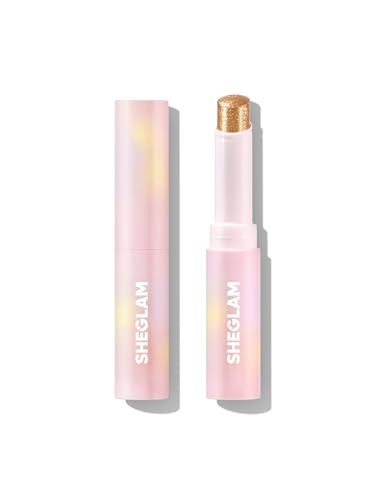 Sheglam Crystal Jelly Glaze Stick Eye Shadow Stick Eyeliner Brightener Pencil Crayon With Brush Easy to Blend Long Lasting Shimmer Eyeshadow-Golden Girl