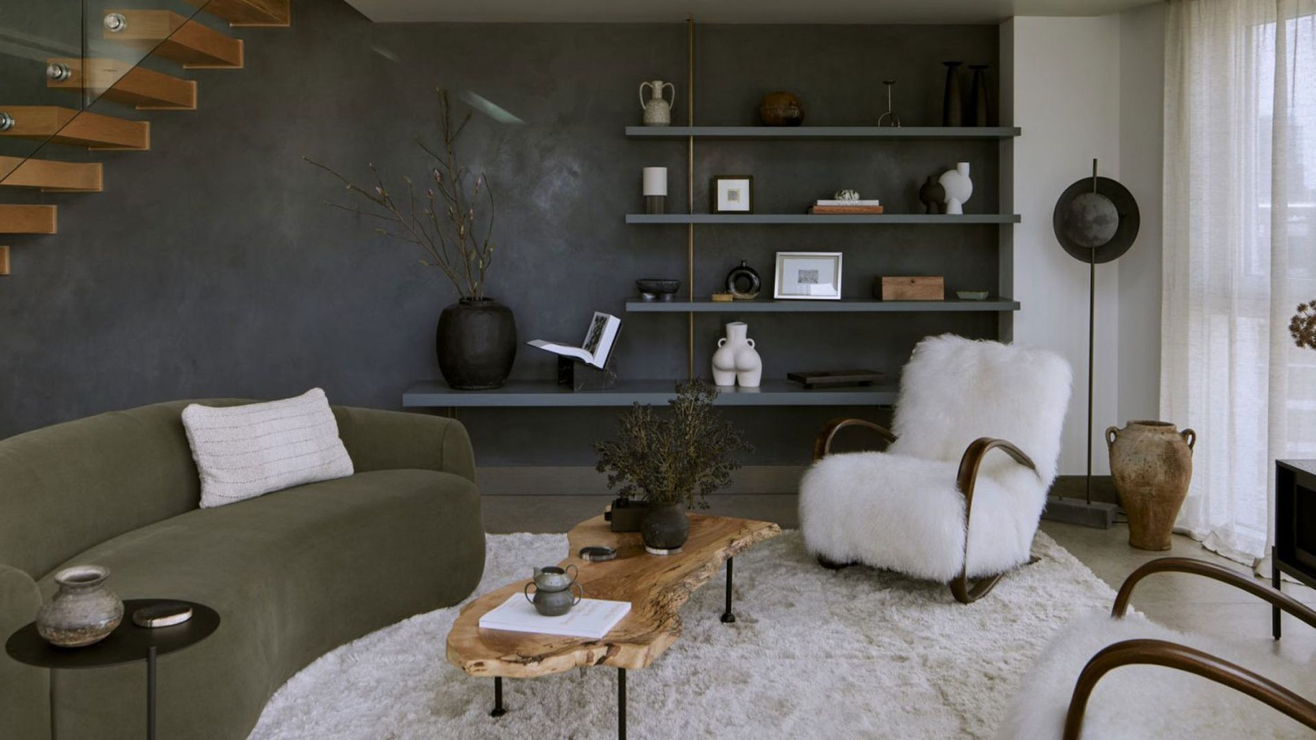 a dark painted scandi style scheme