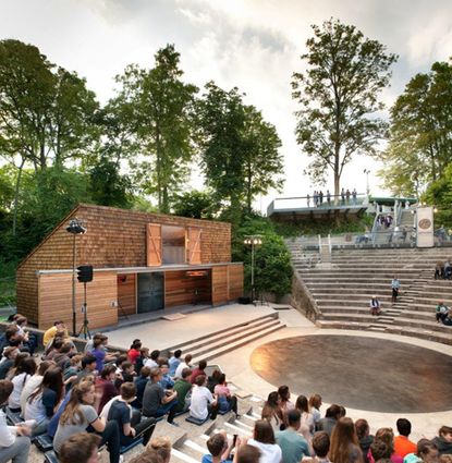 The fully functioning open-air 1,000-seat amphitheatre at Bradfield College