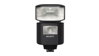 Sony HVL-F45RM flashgun on white backdrop