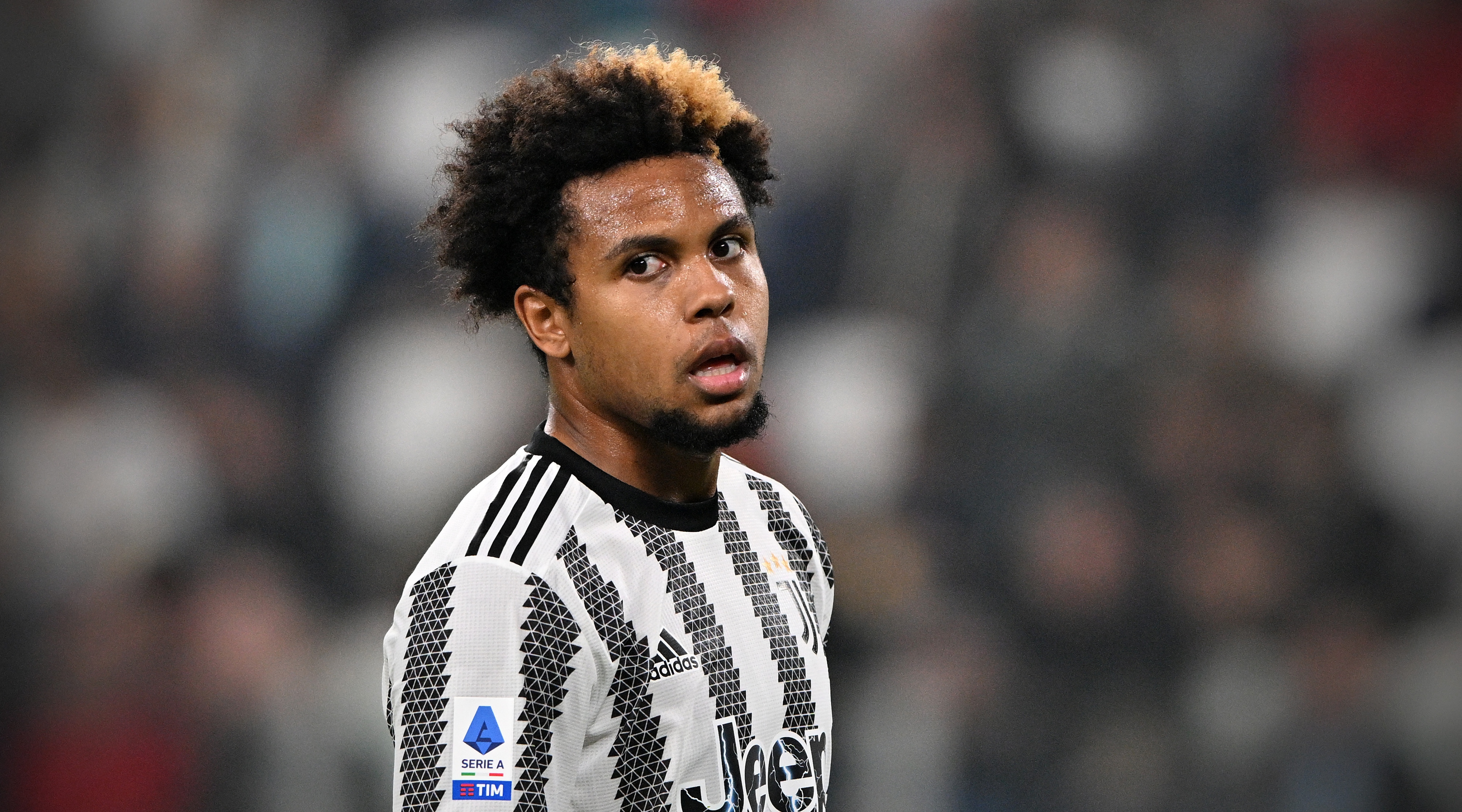 Chelsea-linked Weston McKennie of Juventus looks back during the Serie A match between Juventus and Empoli on 21 October, 2022 at the Allianz Stadium in Turin, Italy.