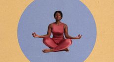 woman meditating sitting crosslegged, what happens when you meditate