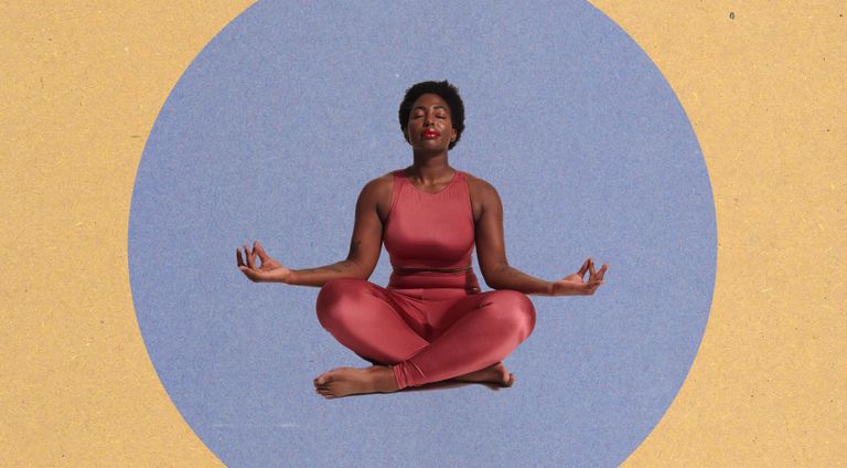 woman meditating sitting crosslegged, what happens when you meditate