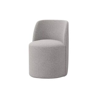 grey plush modern armless Jessa Dining Chair