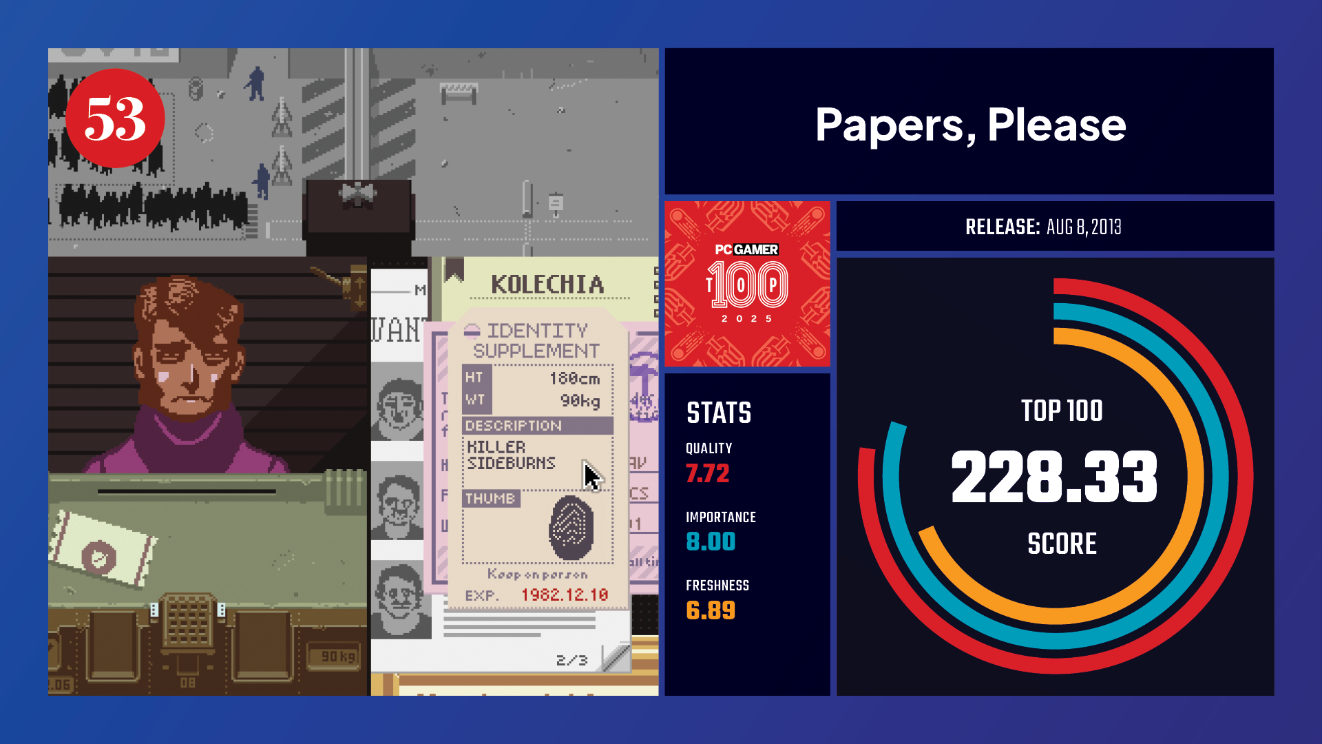 #53, Papers, Please