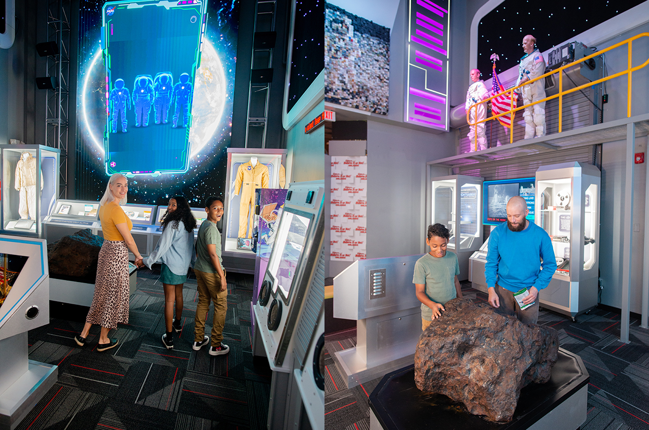 Visitors can view astronaut memorabilia and touch a meteorite in the new "Out of This World" gallery at Ripley's Believe It or Not! in Orlando.