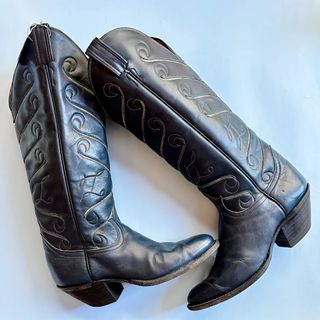 Tony Lama Navy Cowgirl Boots