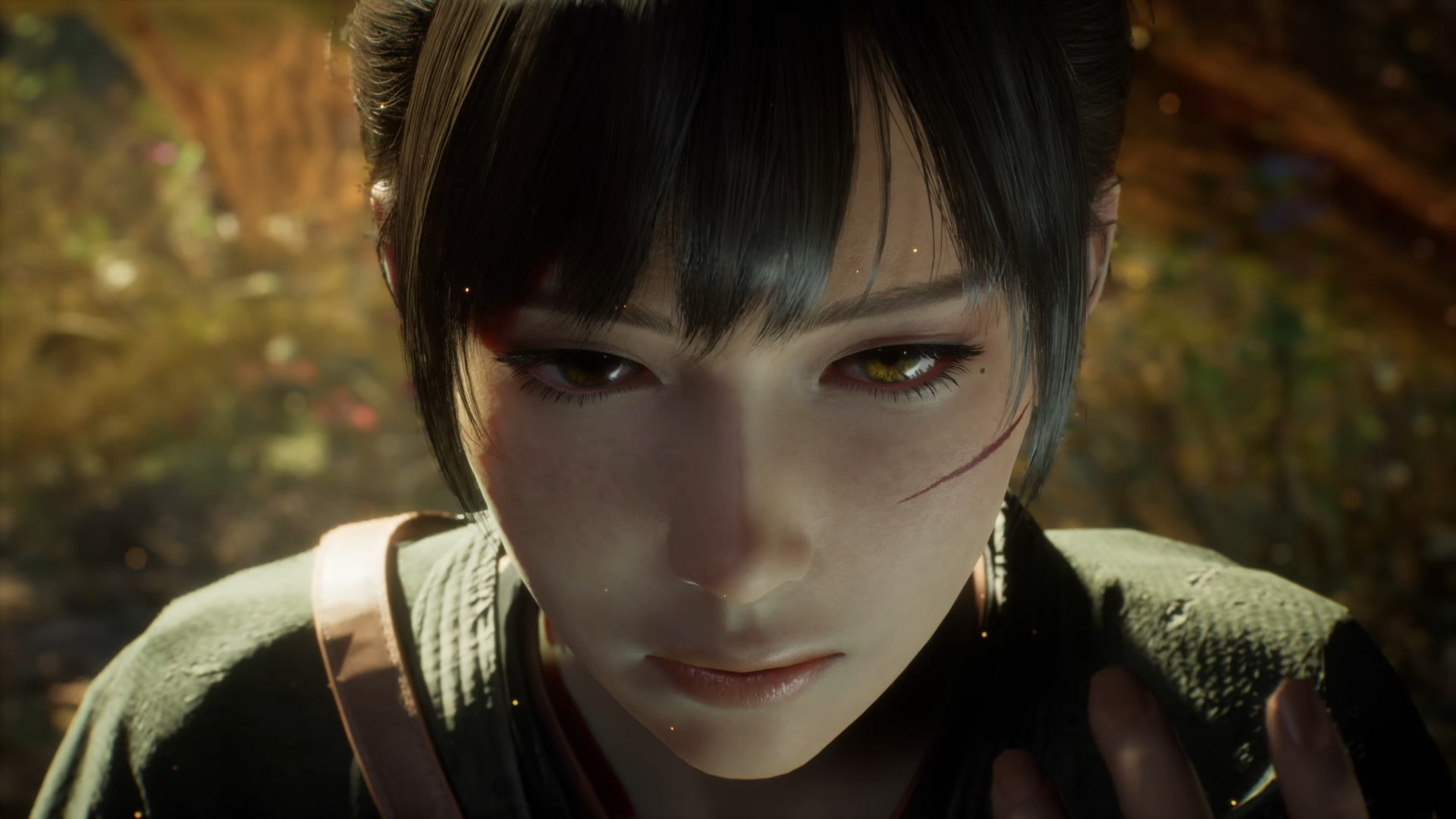 Emotionless lady.