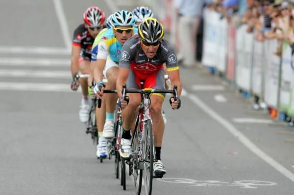 Lance Armstrong (RadioShack) leads the most promising break of the day.