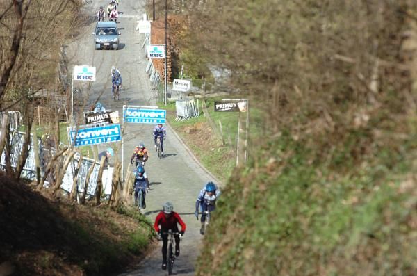 Spring is in the air and the cyclists are on the Koppenberg