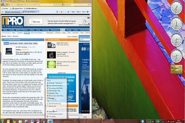 Samsung Lapfit LD220Z touch gesture