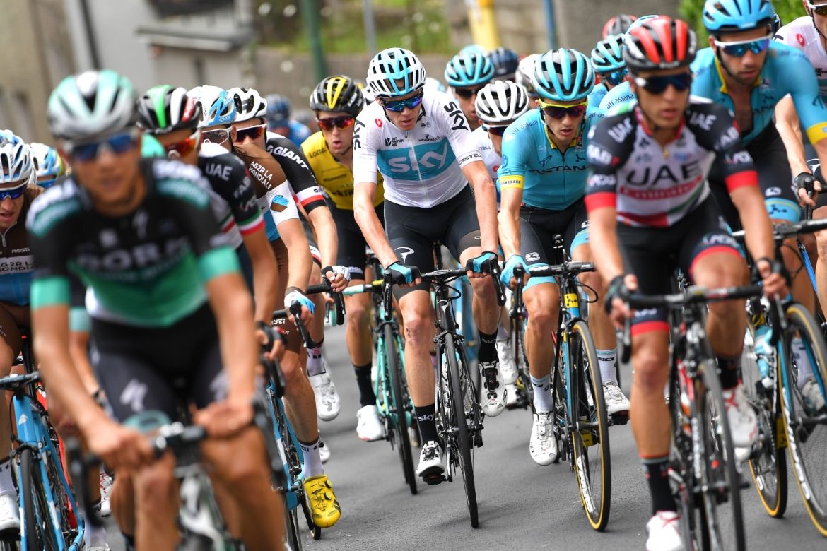 Chris Froome in the bunch