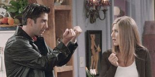 David Schwimmer gives Jennifer Aniston the "Friendly Finger" on Friends
