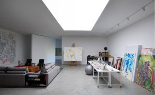 The living space also contains Jean’s studio.