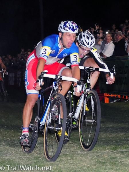 Francis Mourey (Francais Des Jeux) nips Driscoll at the line to win CrossVegas.