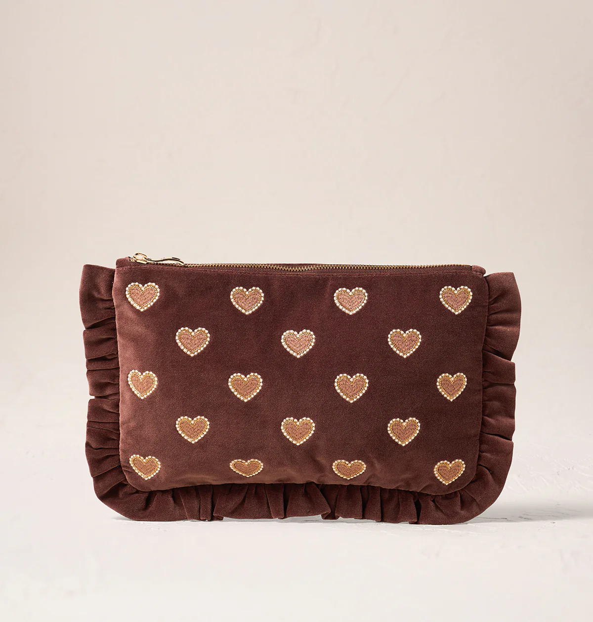 Elisabeth Scarlett Love Hearts Frill Pouch